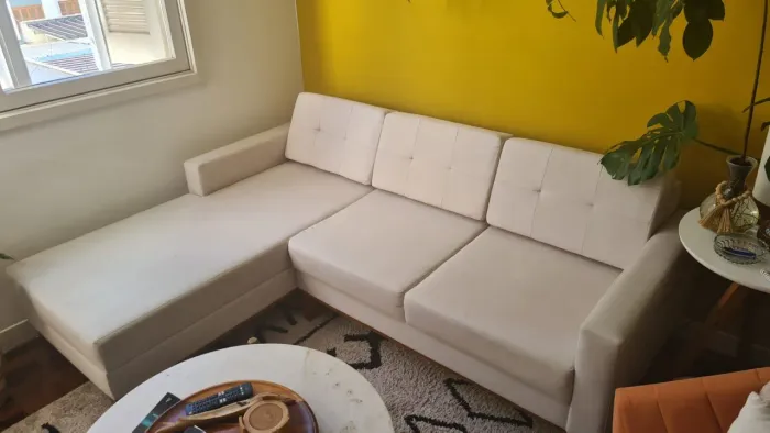 Sofá 3 Lugares Living com Chaise Esquerdo