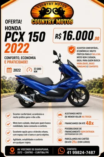 OFERTA Pcx 150 - 2022 - Aceito moto na troca