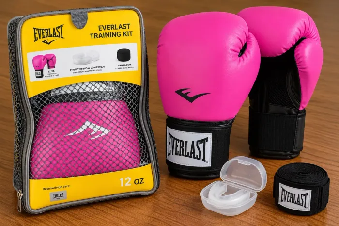 KIT DE BOXE EVERLAST 12 OZ - NOVO, NUNCA USADO!