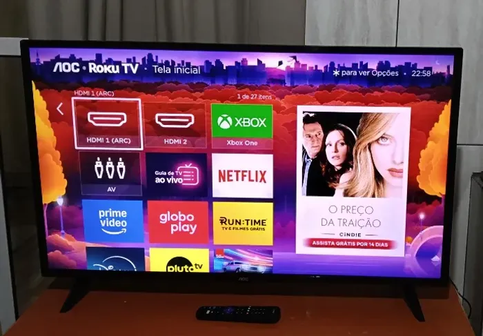 Smart AOC Roku 43 polegadas