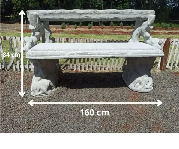 Banco de Cimento para Jardins, Chácaras e Decoração