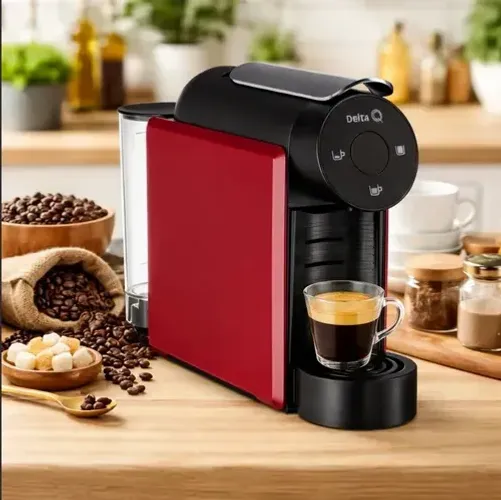 Cafeteira Cápsulas Delta Q, Miniqool, Vermelha, 220v