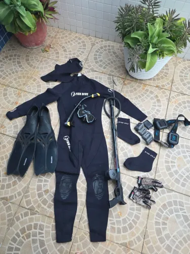 KIT MERGULHO PESCA SUB