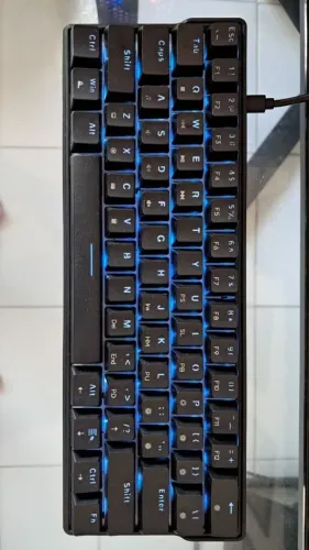 Teclado mecanico pichau virgo rgb, ansi, gateron red (necessita trocar alguns switchs)
