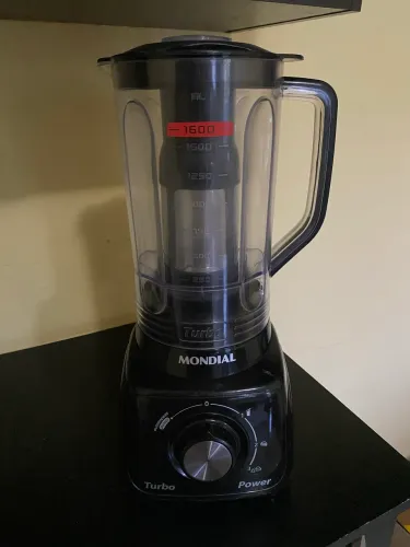 Liquidificador Mondial Turbo Power L-99-FB Preto com Filtro 3 Velocidades 550W