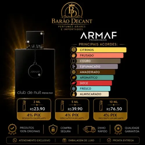 Decants Árabes Club de nuit intese Man parfum