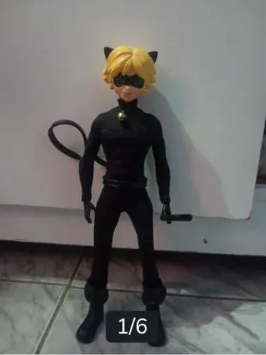 Boneco cat noir miraculous Ladybug sunny original aprox 25 cm