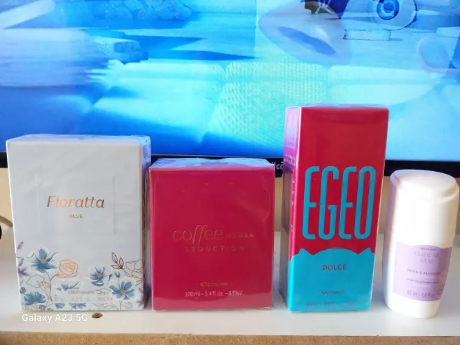Perfumes coffe seduction egeo dolce e floratta blue femininos da boticario original