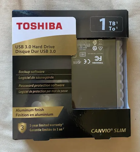 HD 1TB TOSHIBA CANVIO SLIM USB 3.0 