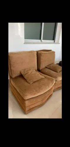 50% OFF kit de 02 poltronas em tecido Grosso