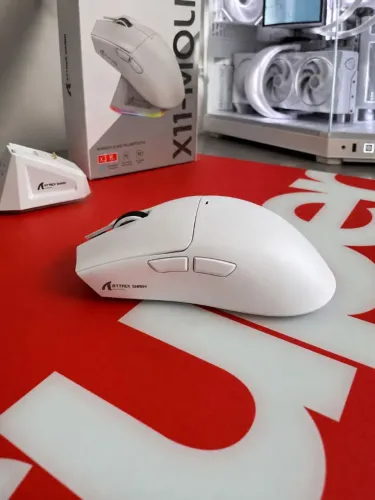 [NOVO] Attack Shark X11 Branco - Mouse Gamer Tri-Mode, PAW3311 Sem Fio 1Khz<br>
