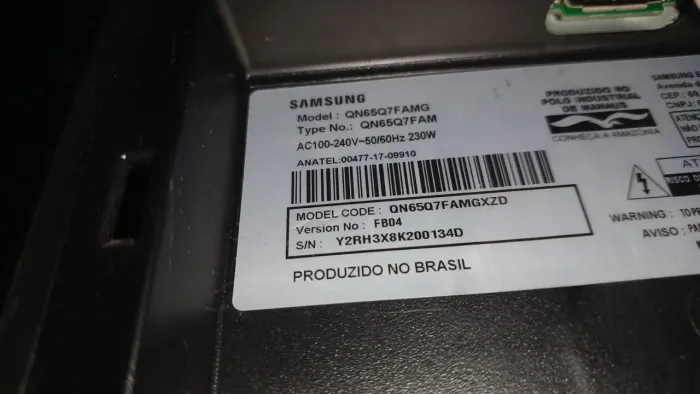 Tv Sansung One Connect 65 com Defeito