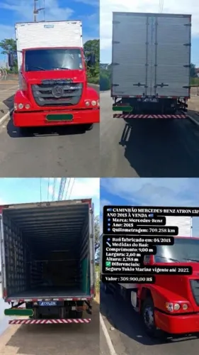 VENDO CAMINHÃO MERCEDES BENZ, BAÚ, ANO 2015