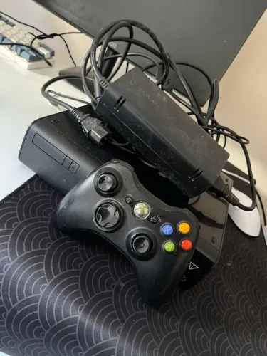 Xbox 360 Super Slim Com Defeito + Controle Original + 2 Fontes