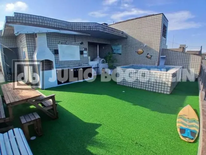 Recreio imperdível cobertura duplex 4 quartos 2 suítes 3 vagas piscina churrasqueira