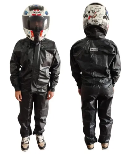 Capa De Chuva Infantil - Conjunto Calça Jaqueta Impermeável Urbano Pvc - Moto