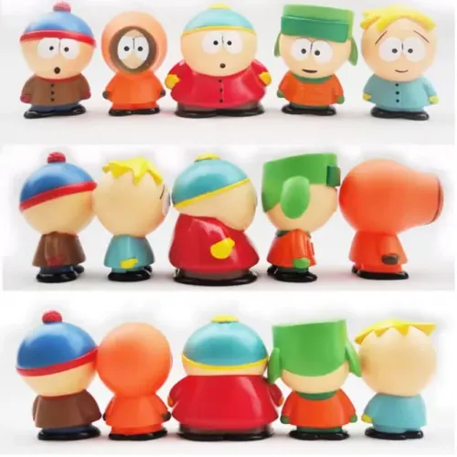 Kit 05 Miniaturas Bonecos South Park Brinquedo Decoração