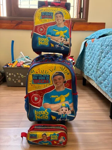 Mochila Lucas Netto + Lancheira e Estojo