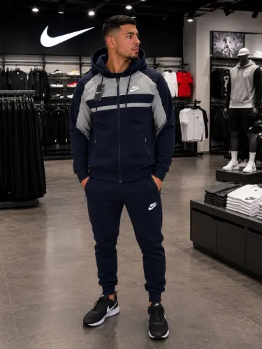 Conjunto masculino peluciado P ao G1 nike 