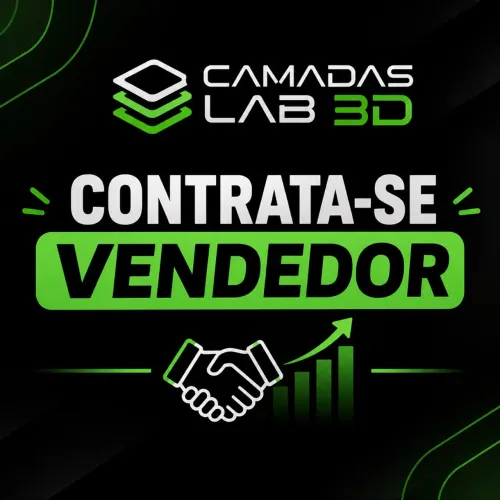 Contrata-se vendedor - Empresa de impressões 3D