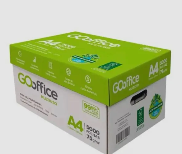 Papel A4 sulfite caixa 10 resmas 5000 folhas