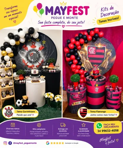 Decoração de Festa Pegue e Monte