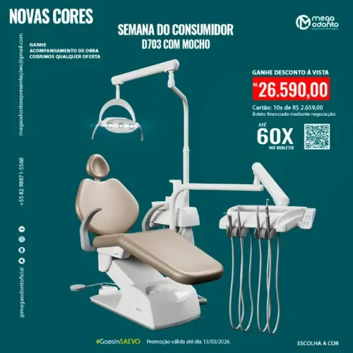 Cadeira Odontológica Premium - Personalize a Cor | Consulte Modelos