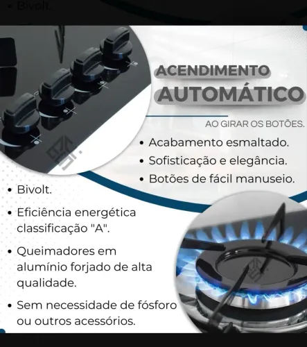 Cooktop 4bocas chamalar