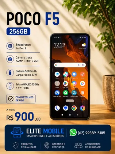 Xiaomi Poco F5 256GB Snapdragon 7+ Gen 2 120Hz - Excelente Estado