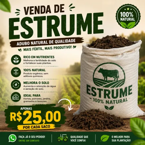 Vende-se adubo triturado