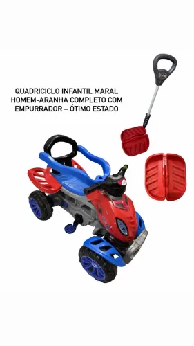 Quadriciclo Infantil Maral Homem-Aranha com Empurrador - Completo ?