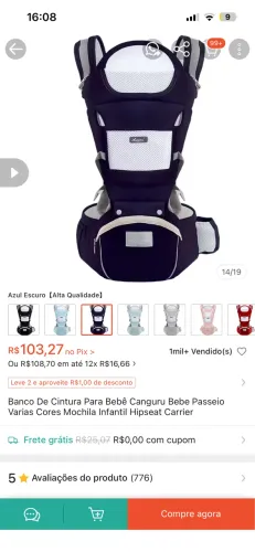 Canguru ergonômico