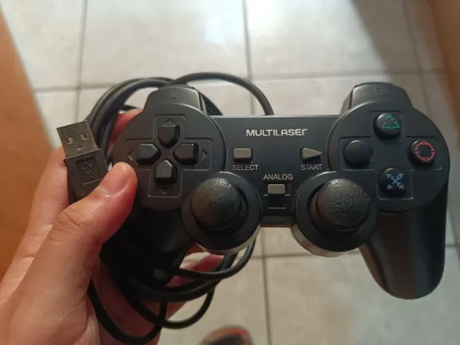 Controle para Pc USB Dual Shock Multilaser (Usado)