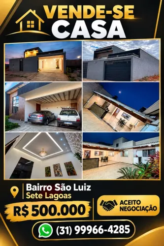 Vendo casa no Bairro São Luiz em Sete Lagoas
