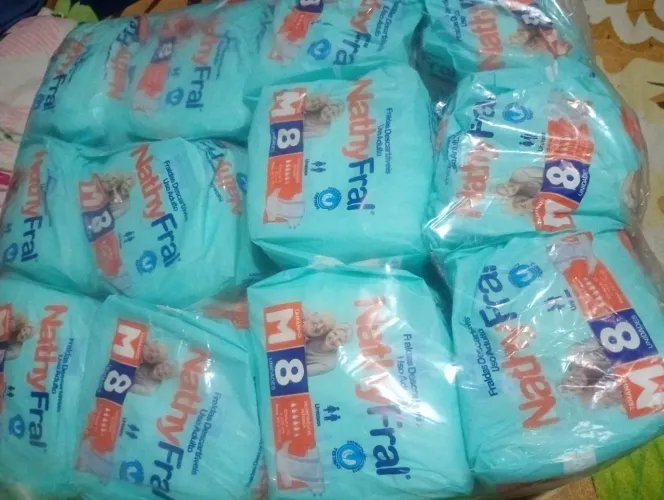 Fralda geriátrica M fardo com 12 pacotes da Nathyfral 