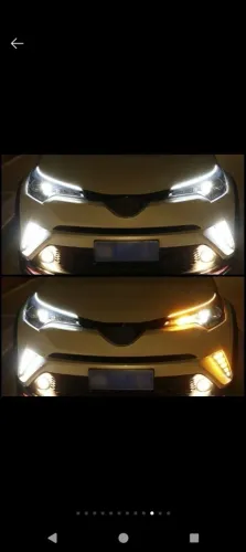 2 barras de led DRL para veículos.. led branco .com amarelo