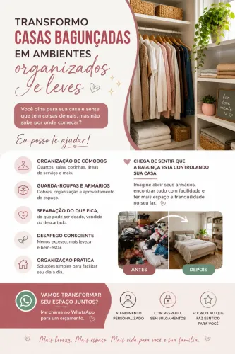 ? FAXINA + ORGANIZAÇÃO