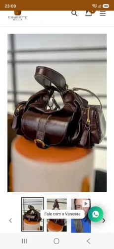 Bolsa de couro legítimo, novíssima sem uso