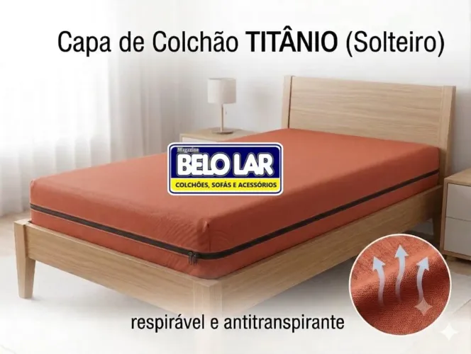 Capa para Colchão Titânio Solteiro cor Terracota