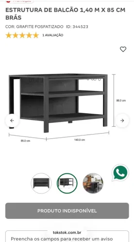 Para sua cozinha: Balcão Brás da Tok&Stok