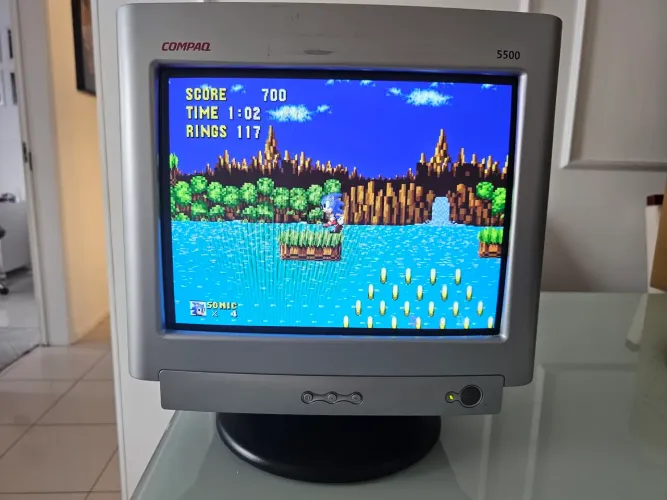 Monitor CRT 14 polegadas Compaq 5500 tubo retro