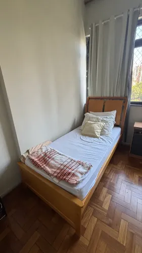 Cama de madeira e Colchão D33 Solteiro