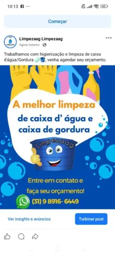 Limpeza ? de caixa d'água/Gordura 