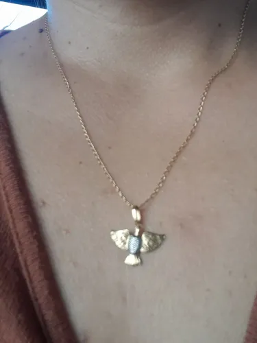 Corrente de Ouro com Pingente Espírito Santo / Pomba da Paz ? Excelente Estado