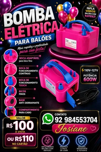 Bomba elétrica de encher balões a pronta entrega 