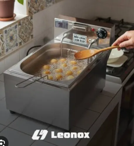 Fritadeira elétrica profissional Leonox 8 lt