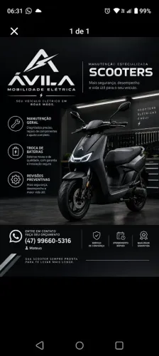 Manutenção de scooter elétrica