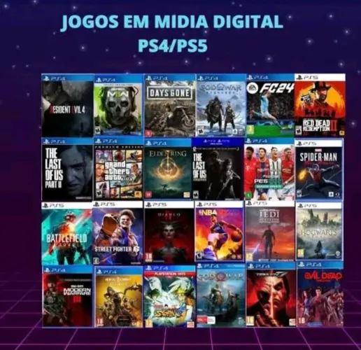 jogos mídia digital para xbox one / series, ps5 e ps4