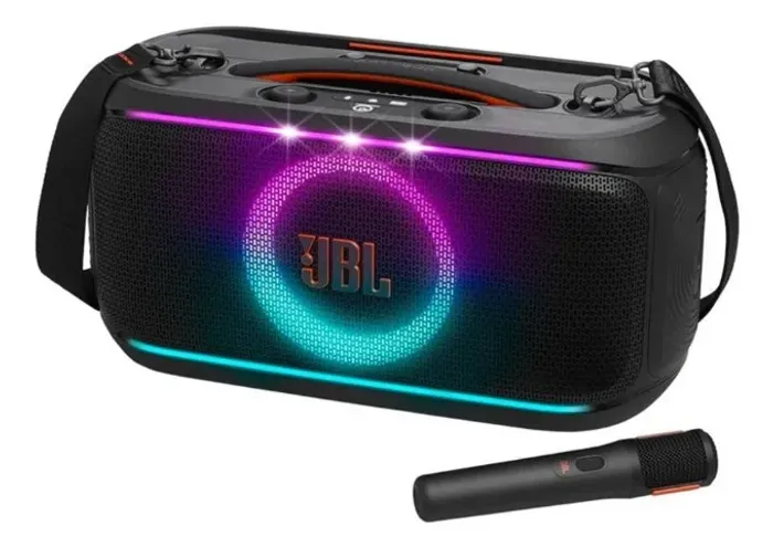 JBL PartyBox On-The-Go 2 Preta com Microfone
