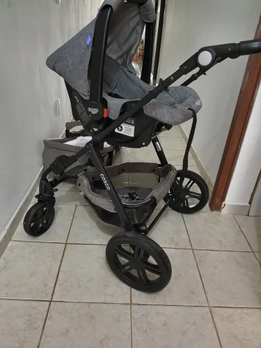 Carrinho Travel System Cosco Poppy Duo + Bebê Conforto Wizz (Impecável!)